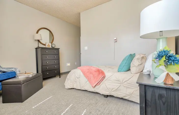 Bedroom at American House Hendersonville Elder Home